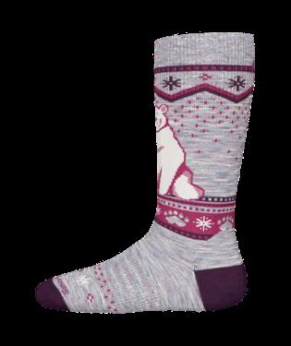 Bilete av Smartwool K Wintersport Full Cushion Polar Bear Pattern Otc Socks H76 Purple Eclipse