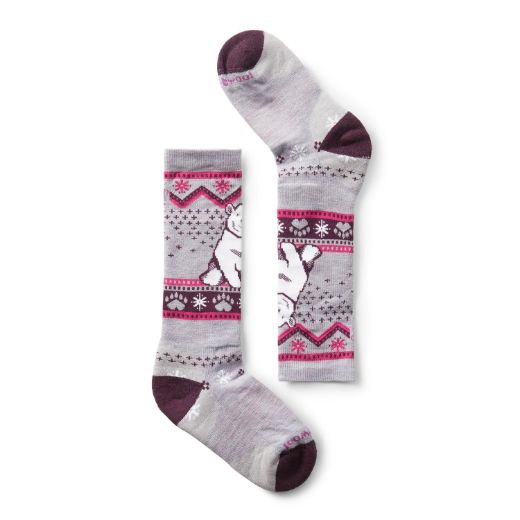 Bilete av Smartwool K Wintersport Full Cushion Polar Bear Pattern Otc Socks H76 Purple Eclipse