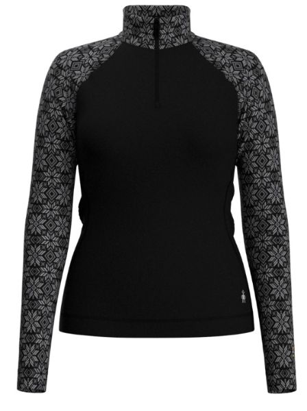 Bilete av Smartwool W Classic Thermal Merino Base Layer 1-4 Zip Boxed N86 Black Digi Snow