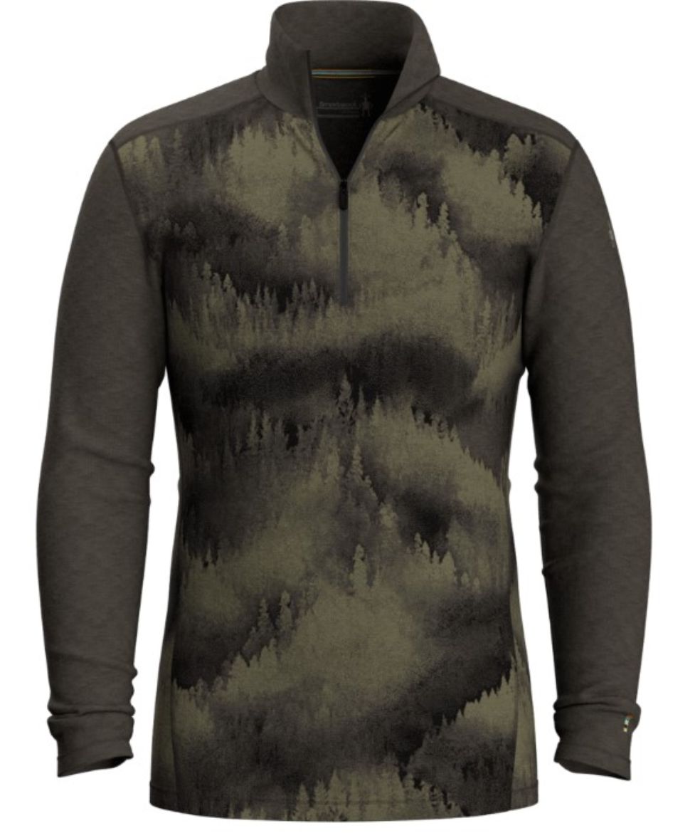 Bilete av Smartwool M Classic Thermal Merino Base Layer 1-4 Zip Boxed N93 North Woods Foggy Pines