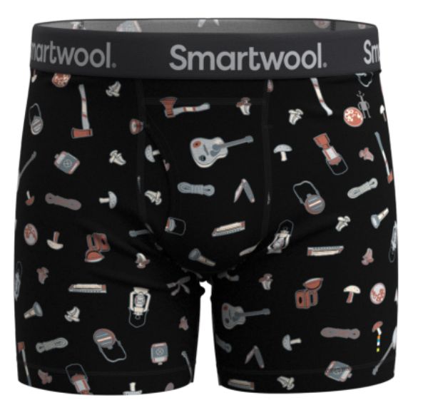 Bilete av Smartwool M Merino Print Boxer Brief Boxed N54 Black Gone Camping