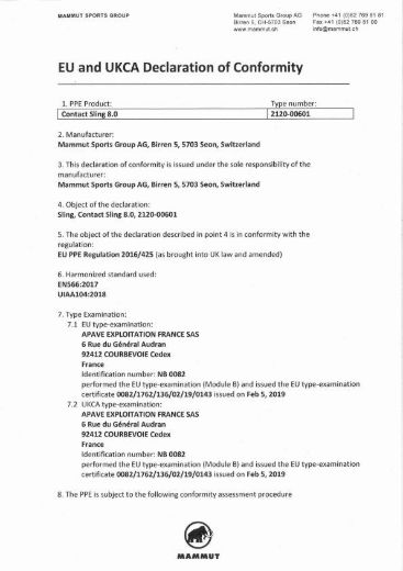 Bilete av Mammut Contact Sling 8.0 3000 Red