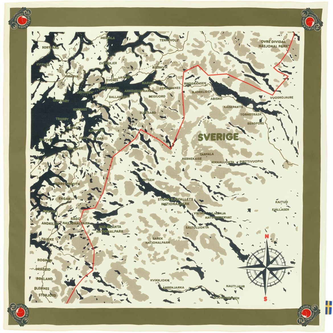 Fjällräven Swedish Classic Map Scarf F87148 Fjell & Fritid 1