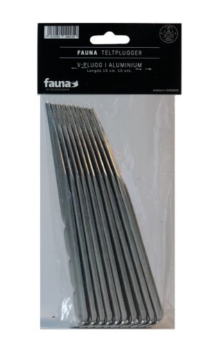 Fauna V-teltplugg aluminium (10 stk) 84920040 Fjell & Fritid 2
