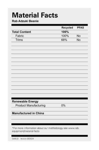 Rab Adzuki Beanie QAB-23 Fjell & Fritid 2